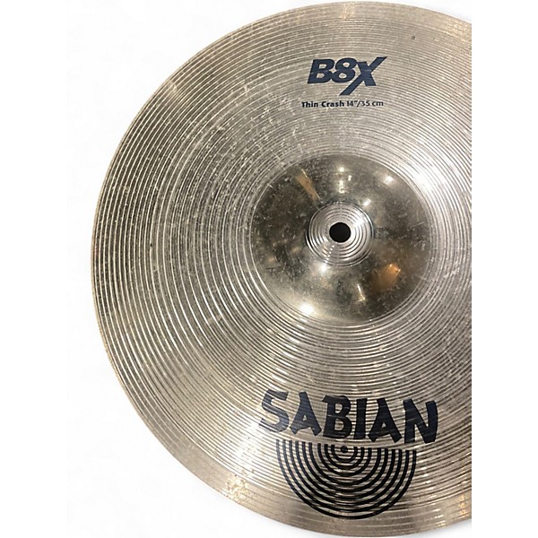 Used SABIAN 14in B8X Thin Crash Cymbal