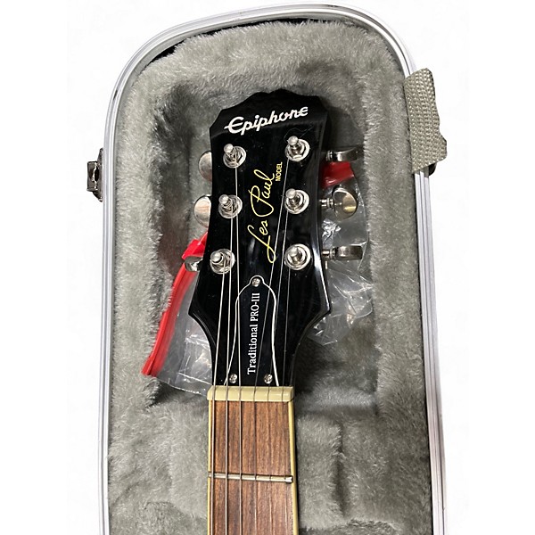 Used Epiphone Les Paul Traditional PRO III black Solid Body Electric Guitar