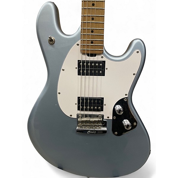 Used Sterling by Music Man SR50 FIREMAN SILVER Solid Body Electric Guitar