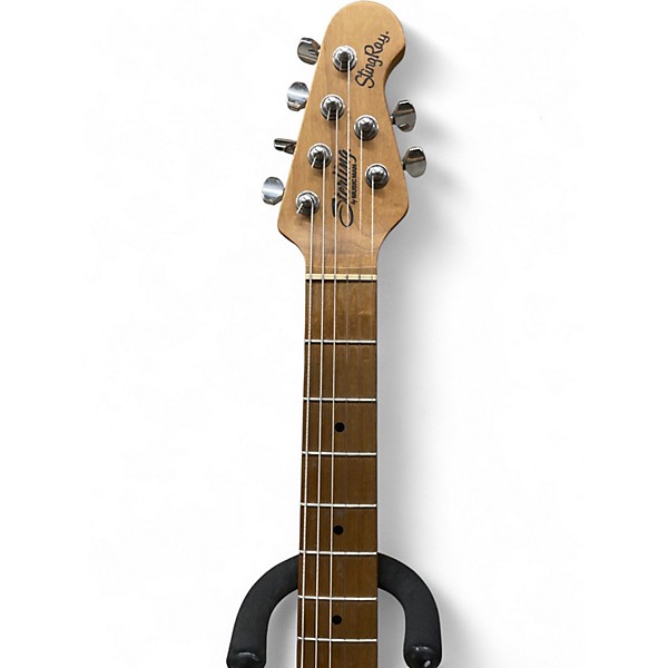 Used Sterling by Music Man SR50 FIREMAN SILVER Solid Body Electric Guitar