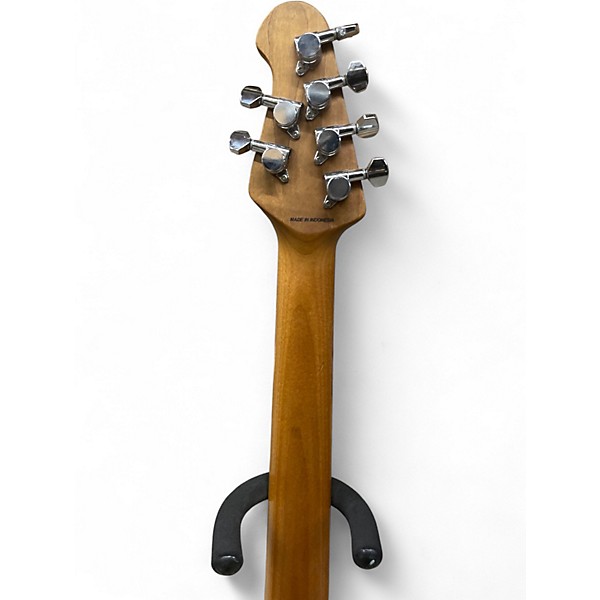 Used Sterling by Music Man SR50 FIREMAN SILVER Solid Body Electric Guitar