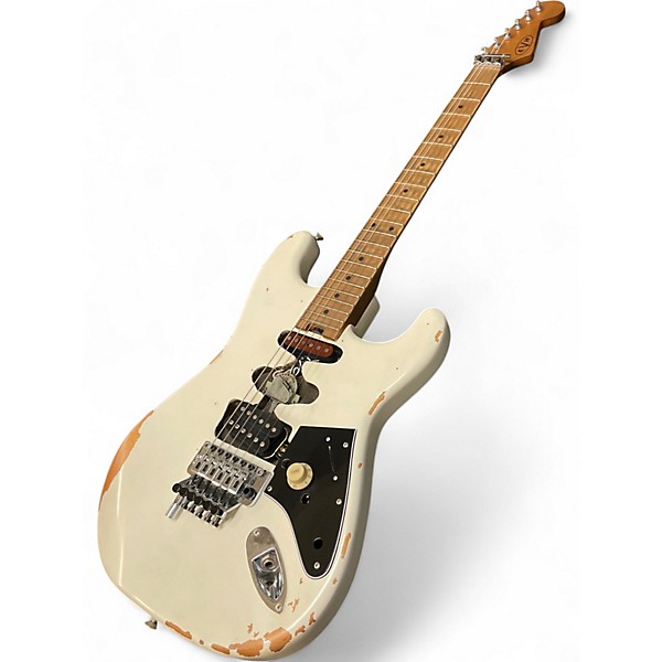 Used EVH Frankie Relic White Solid Body Electric Guitar