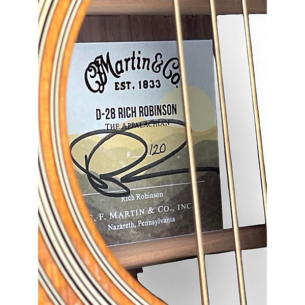 Used Martin Rich Robinson Custom Signature Edition D-28 Vintage Natural Acoustic Guitar