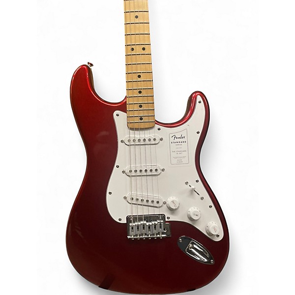 Used Fender Standard Stratocaster Candy Apple Red Solid Body Electric Guitar