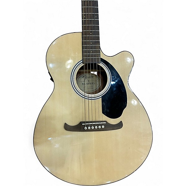 Used Fender fa-135 ce Natural Acoustic Guitar