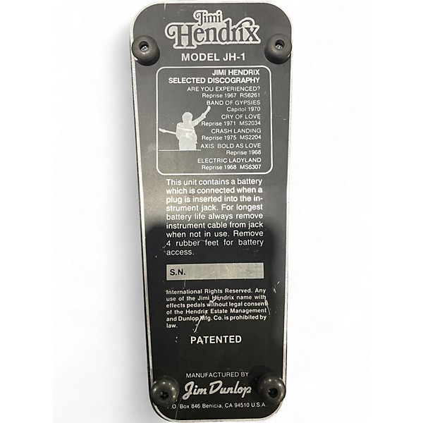 Used Dunlop JH1B Jimi Hendrix Signature Wah Effect Pedal