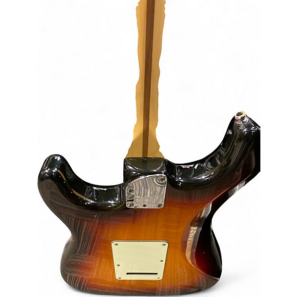 Used 2000s Fender American Deluxe Stratocaster 3 Color Sunburst Solid Body Electric Guitar