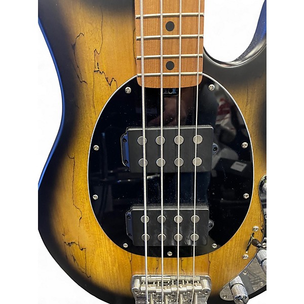 Used Sterling by Music Man StingRay 34 HH Spalted Maple Electric Bass Guitar