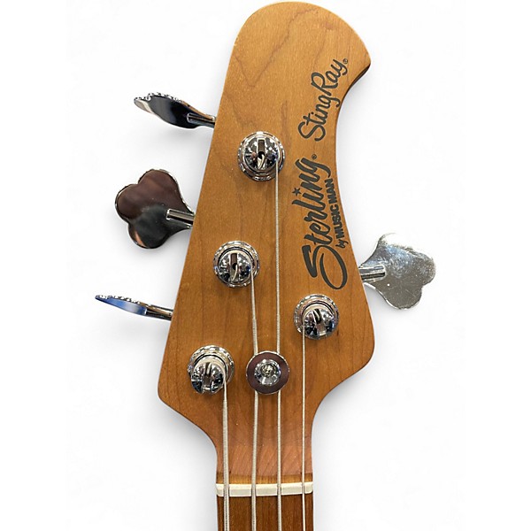 Used Sterling by Music Man StingRay 34 HH Spalted Maple Electric Bass Guitar