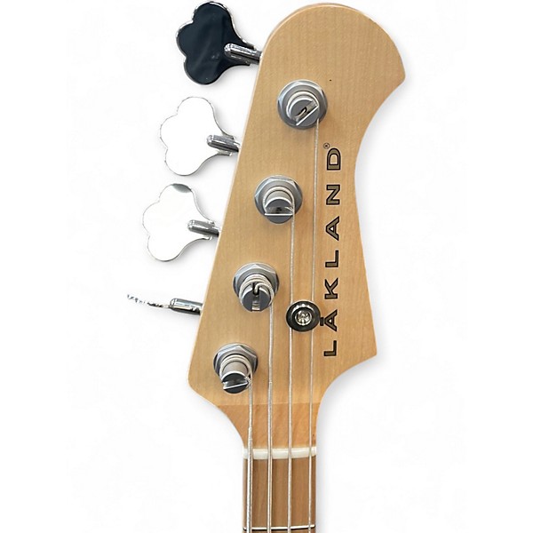 Used Lakland USA Series 44-60 WHITE Electric Bass Guitar