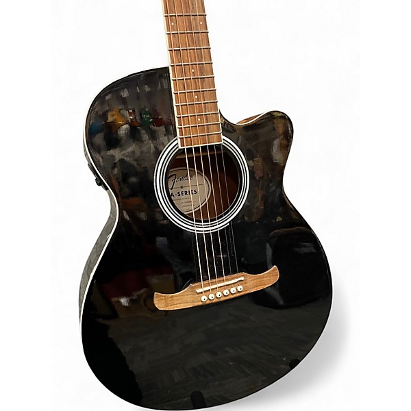 Used Fender FA135CE Concert Black Acoustic Electric Guitar