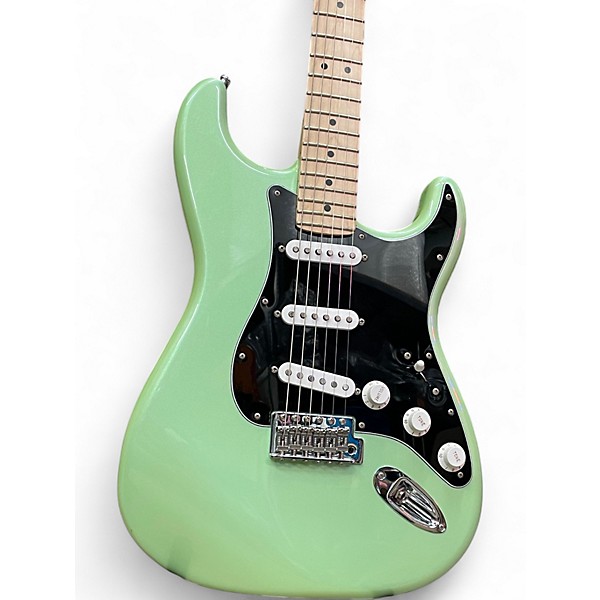 Used Fender American Performer Stratocaster SSS Green Solid Body Electric Guitar