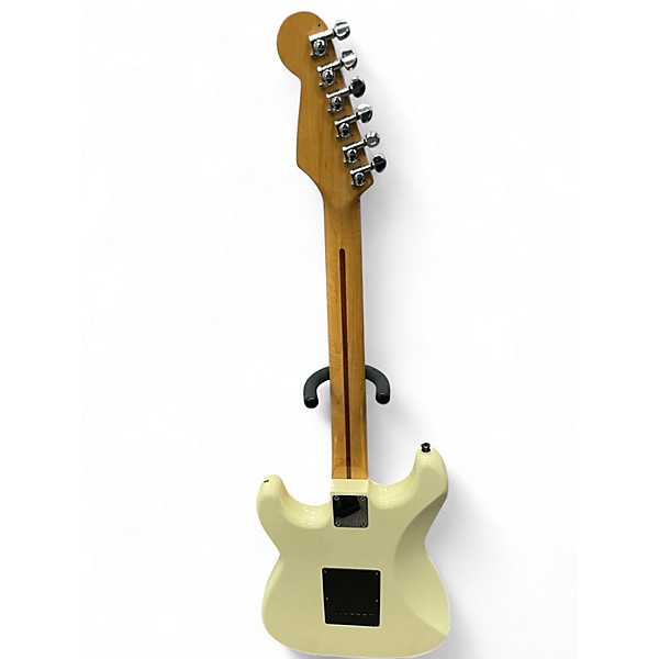 Used Squier STRATOCASTER Black and White Solid Body Electric Guitar