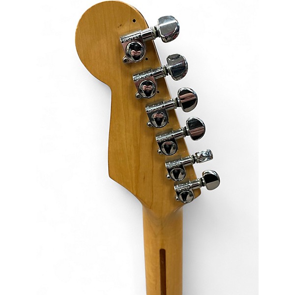 Used Squier STRATOCASTER Black and White Solid Body Electric Guitar