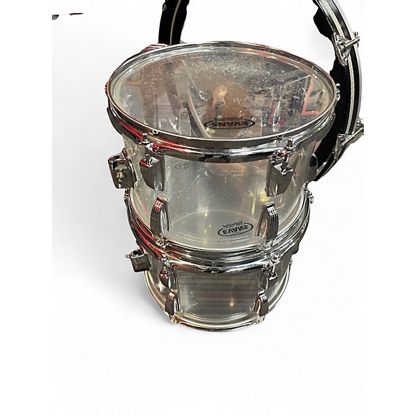 Vintage 1970s Ludwig 4 Piece Vistalite Clear Drum Kit