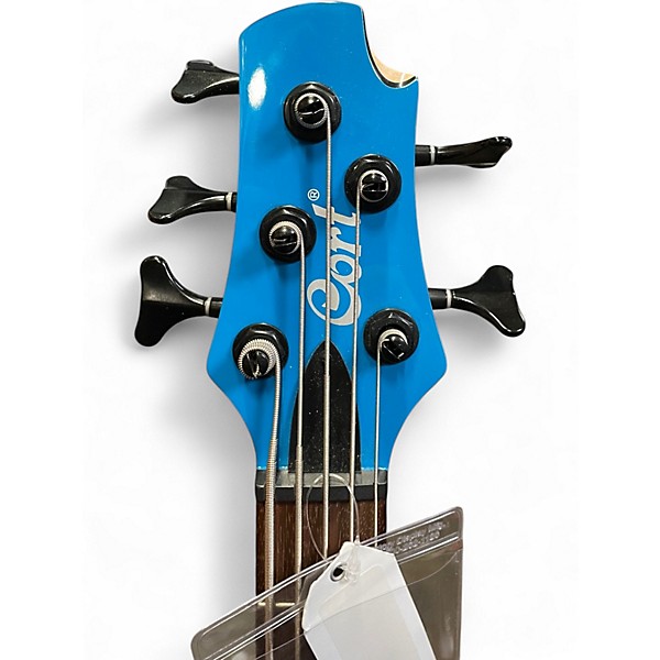 Used Cort C5 Deluxe Candy Blue Electric Bass Guitar