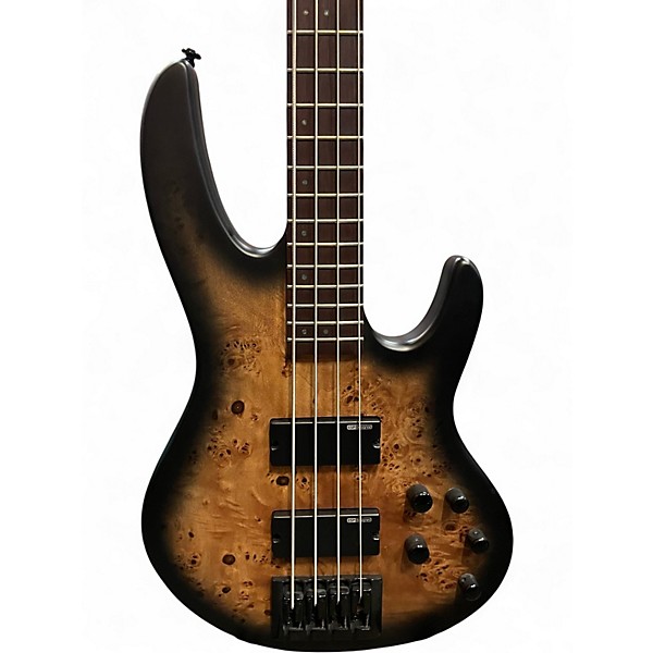 Used Esp Ltd D-4 Black natural burst Electric Bass Guitar