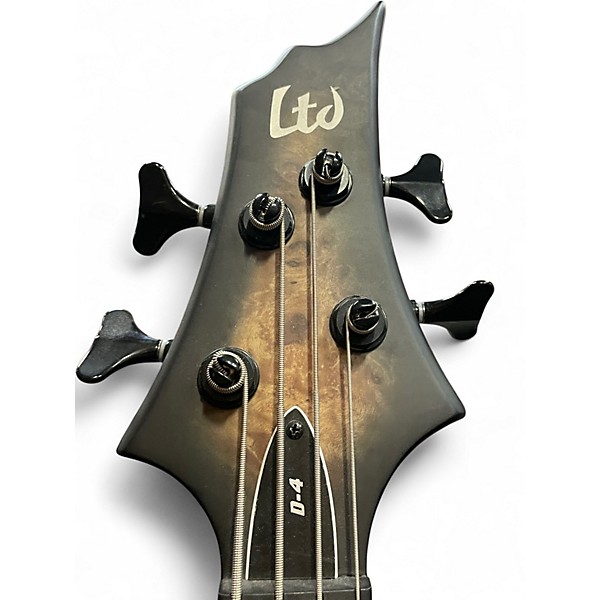 Used Esp Ltd D-4 Black natural burst Electric Bass Guitar