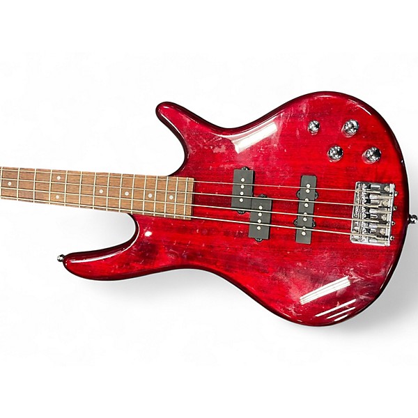 Used Ibanez GSR200 Crimson Red Trans Electric Bass Guitar