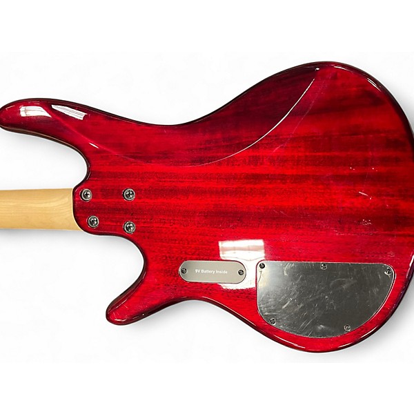 Used Ibanez GSR200 Crimson Red Trans Electric Bass Guitar