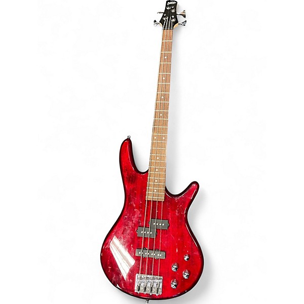 Used Ibanez GSR200 Crimson Red Trans Electric Bass Guitar