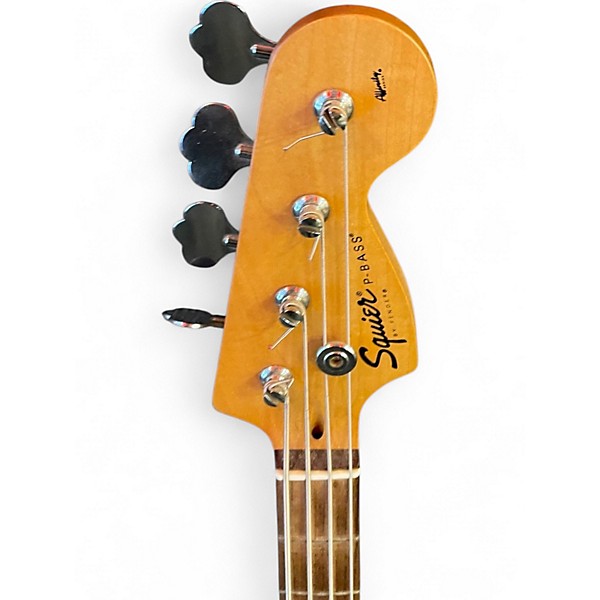 Used Squier Precision Bass Red Electric Bass Guitar