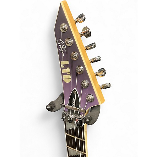 Used ESP LTD Alexi Laiho Signature Ripped Left Handed Purple Fade Satin Solid Body Electric Guitar