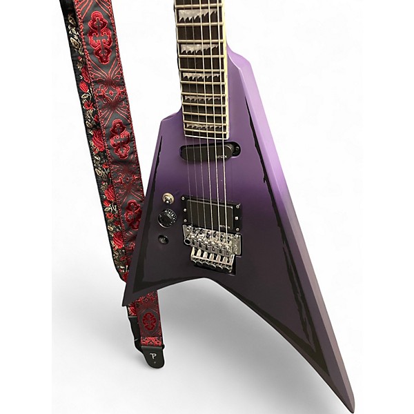 Used ESP LTD Alexi Laiho Signature Ripped Left Handed Purple Fade Satin Solid Body Electric Guitar