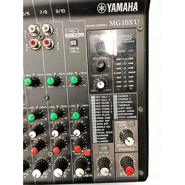 Used Yamaha MG10XU 10 Channel Mixer with Effects Unpowered Mixer
