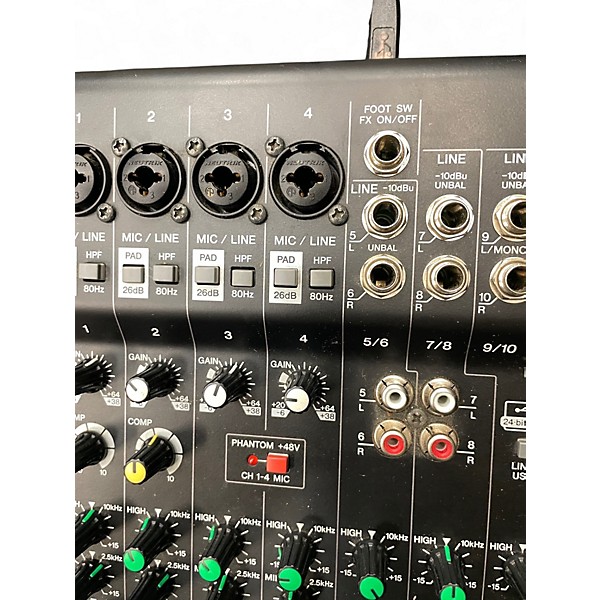 Used Yamaha MG10XU 10 Channel Mixer with Effects Unpowered Mixer