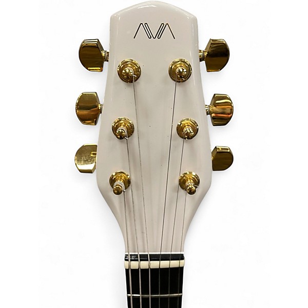 Used Ava Model 1 2019 Carbon Fiber White Hollow Body Electric Guitar
