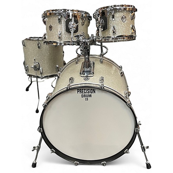 Used PRECISION DRUM CO 4 Piece 4 Piece Keller North American Maple Delmar Broken Glass Drum Kit