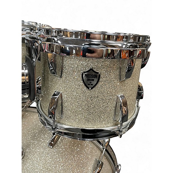 Used PRECISION DRUM CO 4 Piece 4 Piece Keller North American Maple Delmar Broken Glass Drum Kit