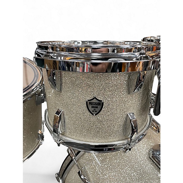 Used PRECISION DRUM CO 4 Piece 4 Piece Keller North American Maple Delmar Broken Glass Drum Kit