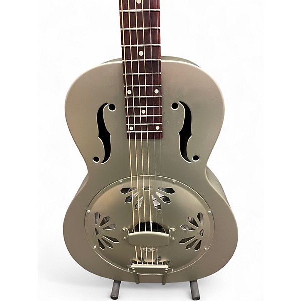 Used Gretsch Guitars G9201 Honeydipper Metal Round Neck Silver Resonator Guitar