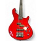 Used Donner Bass Guitar Red Electric Bass Guitar