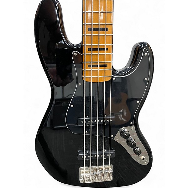 Used Squier Classic Vibe 70s Jazz Bass Black Electric Bass Guitar
