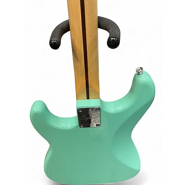 Used Squier Standard Stratocaster Surf Green Solid Body Electric Guitar