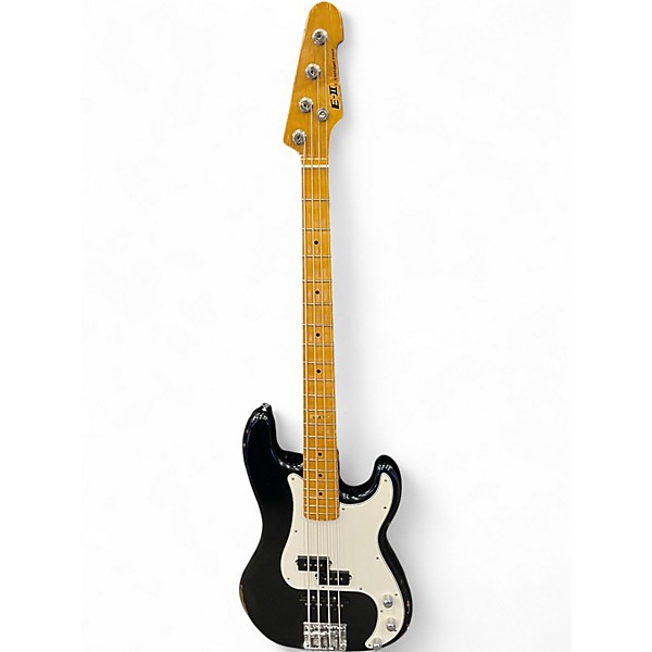Used ESP E II Vintage 4 Black Relic Electric Bass Guitar