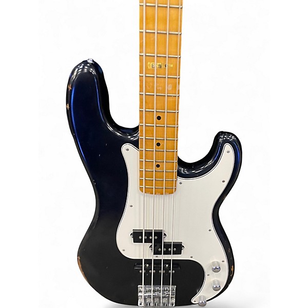 Used ESP E II Vintage 4 Black Relic Electric Bass Guitar