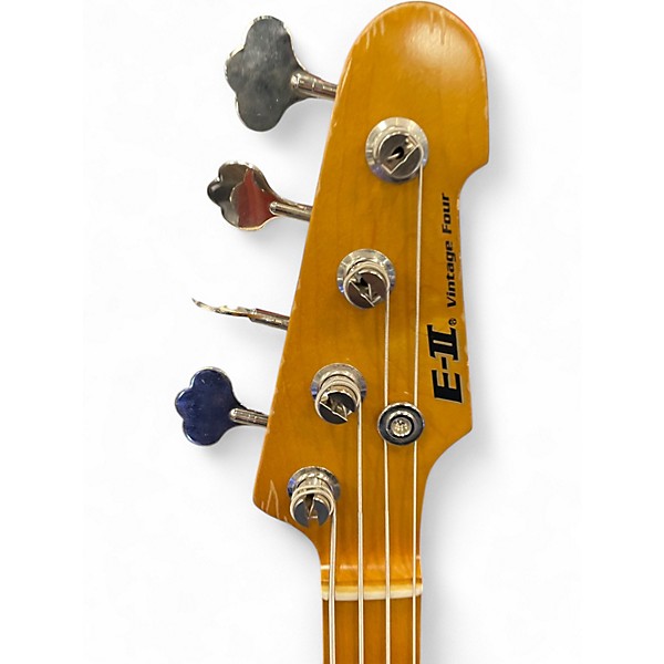 Used ESP E II Vintage 4 Black Relic Electric Bass Guitar