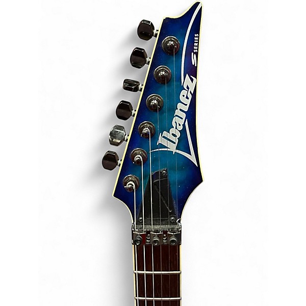 Used Ibanez S670QM Blue Sapphire Solid Body Electric Guitar
