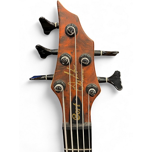 Used Cort Curbow Bass 5 Burlwood Electric Bass Guitar
