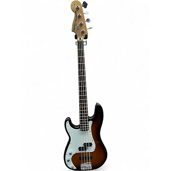 Used Fender Squire PJ Special Left Handed 3 Tone Sunburst Electric Bass Guitar