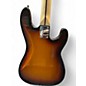 Used Fender Squire PJ Special Left Handed 3 Tone Sunburst Electric Bass Guitar