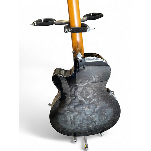 Used Mitchell MX430QAB Trans Black Acoustic Electric Guitar