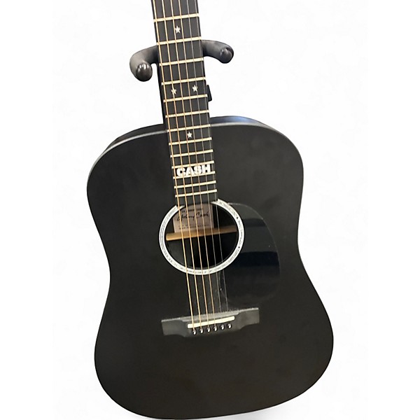 Used Martin DX JOHNNY CASH Black Acoustic Electric Guitar