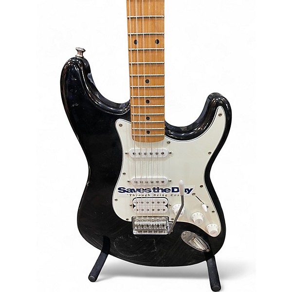 Used Squier Standard Stratocaster Black Solid Body Electric Guitar