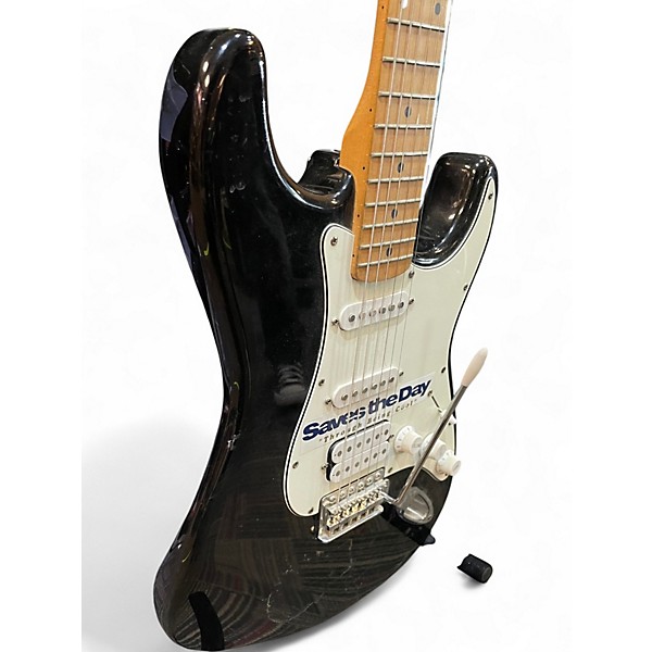 Used Squier Standard Stratocaster Black Solid Body Electric Guitar