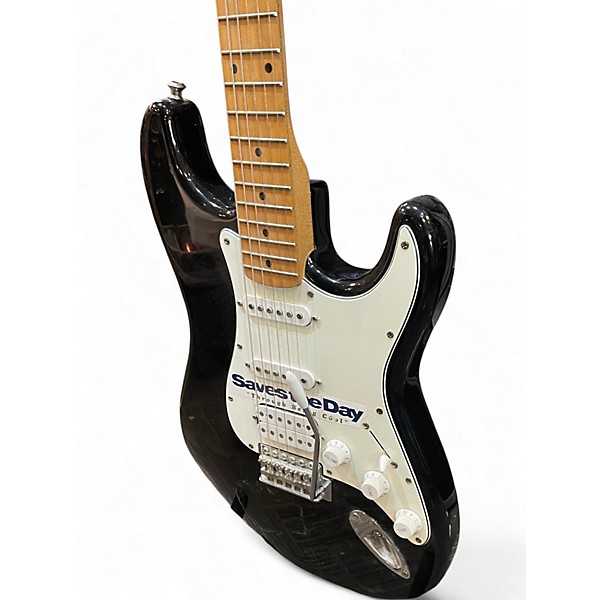 Used Squier Standard Stratocaster Black Solid Body Electric Guitar